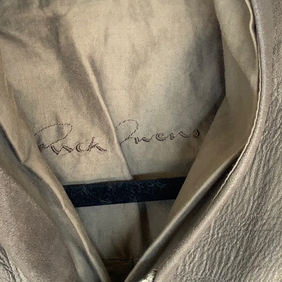 RICK OWENS Leather short jacket - Picture 2 of 12